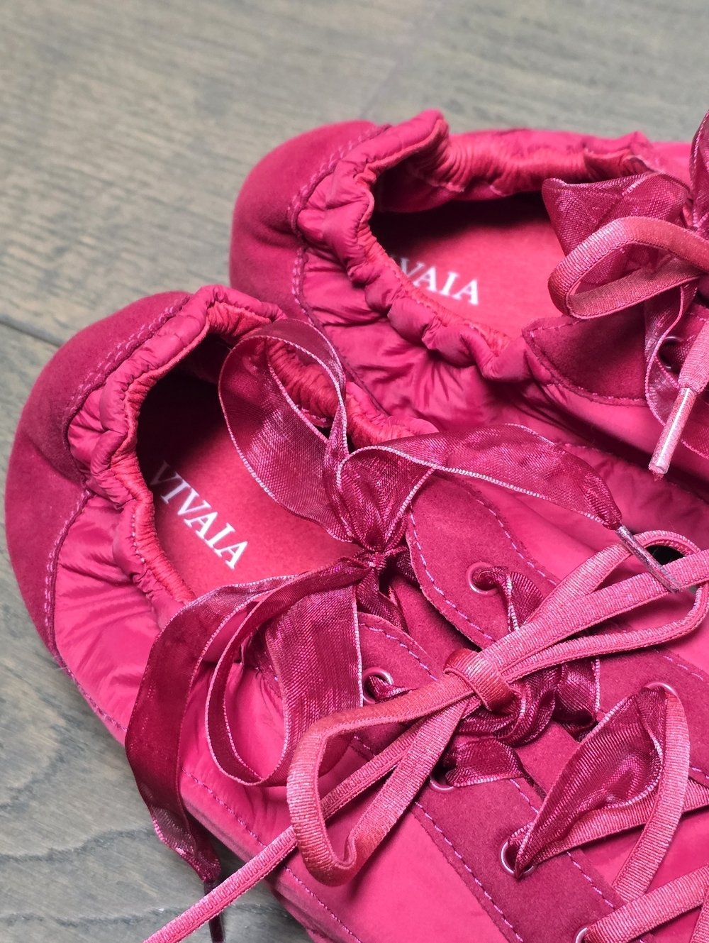Vivaia Yancy Jogger Re-Nylon Sneakerina Sneaker in Brick Red - Picture 8 of 13